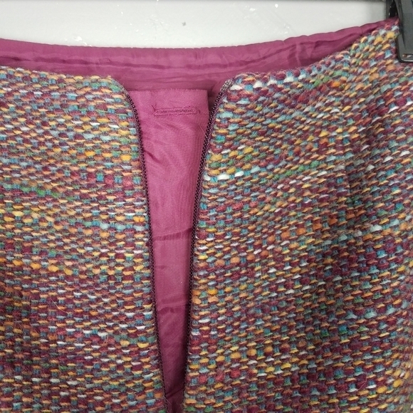 LL Bean Wool Blend Woven Textured Pencil Skirt - Picture 4 of 6